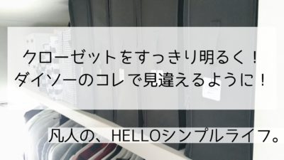 ダイソー 白い衣類カバーでクローゼットをすっきり明るく